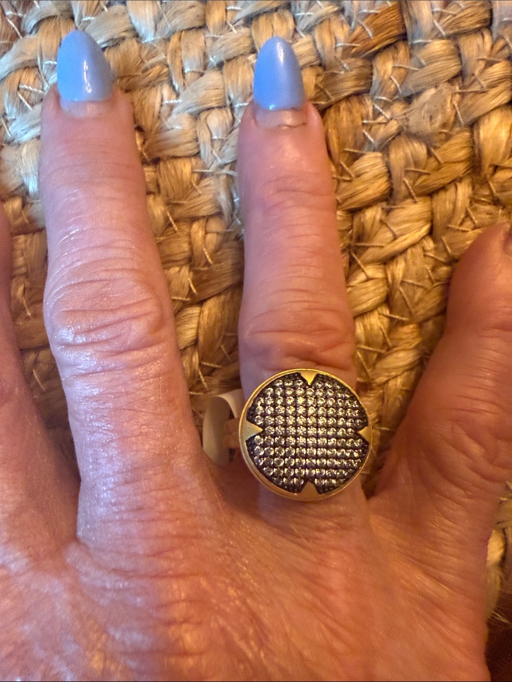 Freida Rothman Times Square Pave Ring Size7